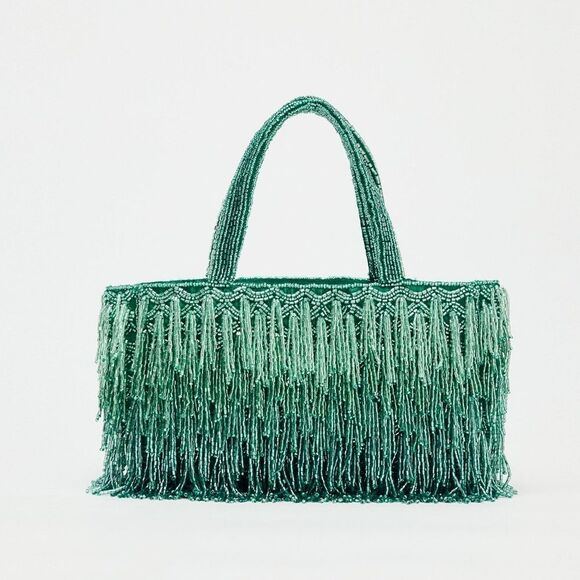 ZARA NWT RHINESTONE FRINGE BAG - Picture 12 of 13